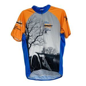 Voler Cycling Jersey Three Quarter Zip Pull Over Mens Sz L Battlefield Raglan